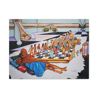 The Hue Man Chess Game: - Written and Audio Explanations Of This Amazing Painting Are Available - A Conversation Starter