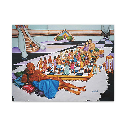 The Hue Man Chess Game: - Written and Audio Explanations Of This Amazing Painting Are Available - A Conversation Starter