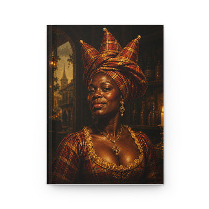 Hardcover Journal — Tête en l'Air Caribbean Headwrap Portrait Notebook