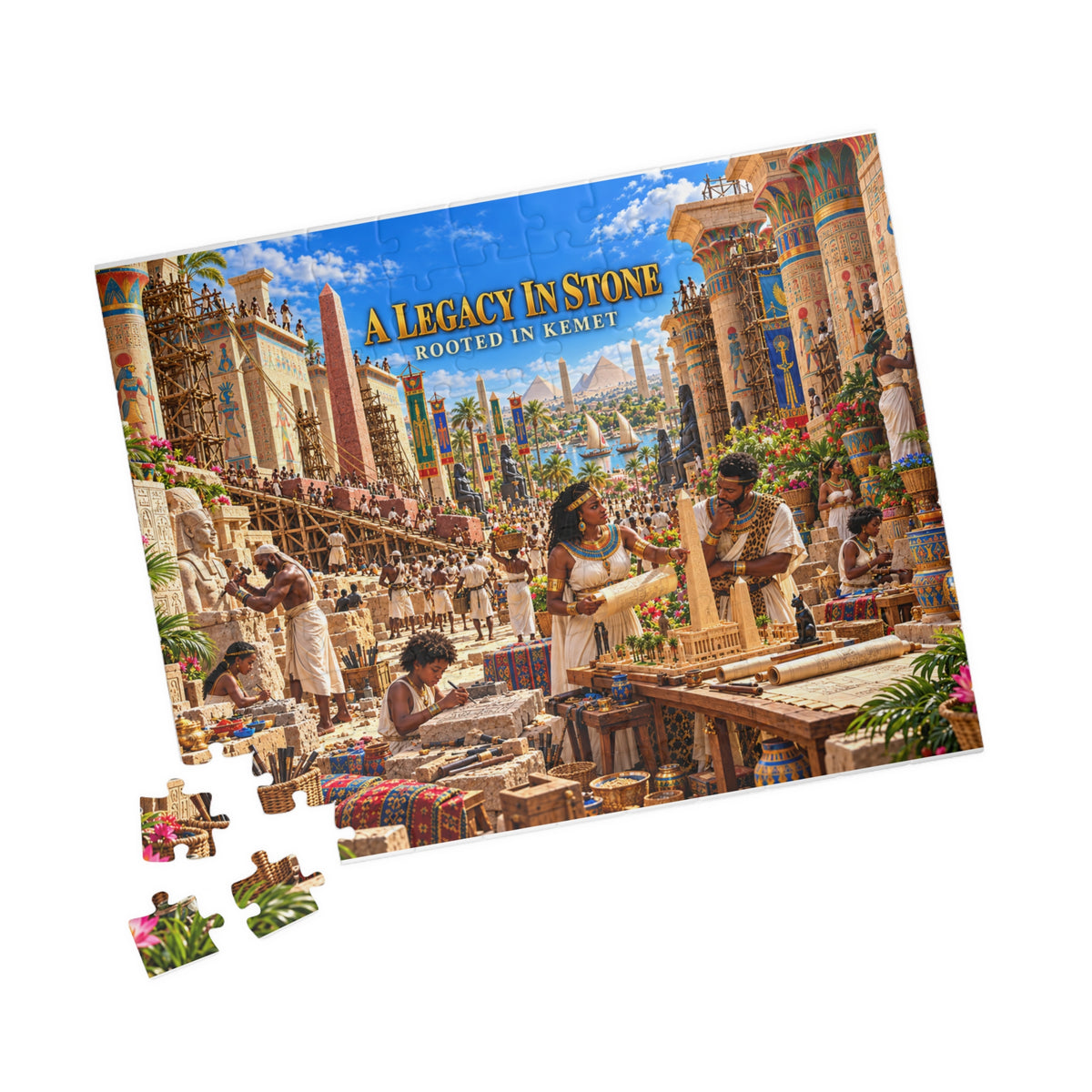 A Legacy in Stone – Rooted in Kemet | African Heritage Jigsaw Puzzle