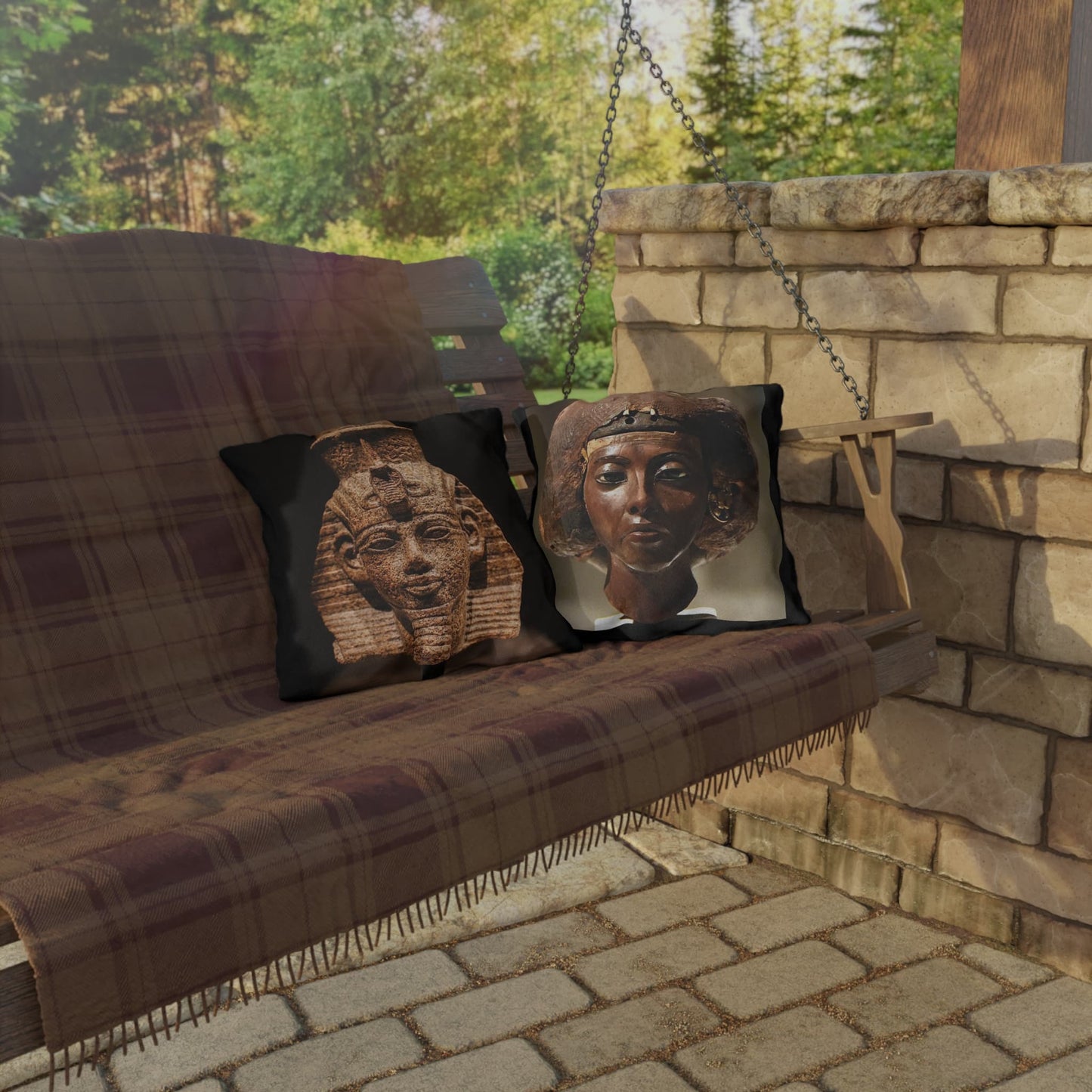 Amenhotep III & Queen Tiye – Golden Age of Africa Double-Sided Art Pillow