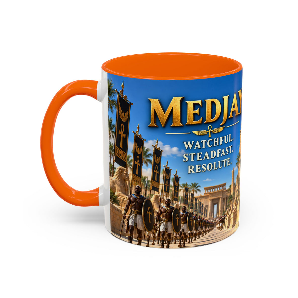 Medjay Warrior Coffee Mug | Watchful, Steadfast, Resolute | 11oz & 15oz