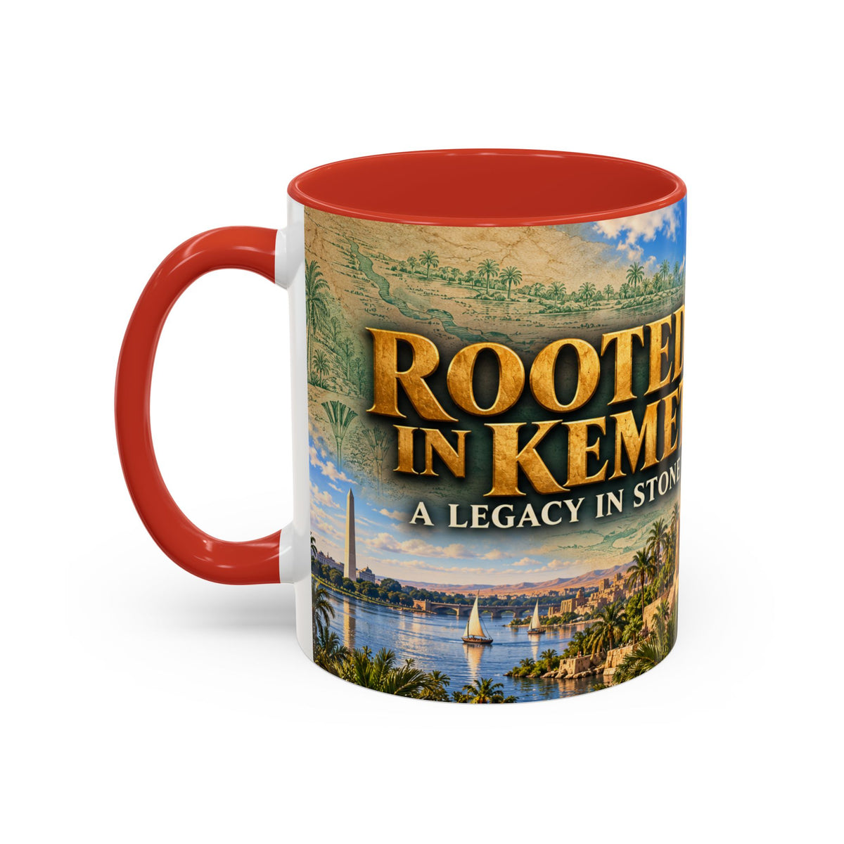 Rooted in Kemet Coffee Mug | A Legacy in Stone | Dollar Bill Symbolism