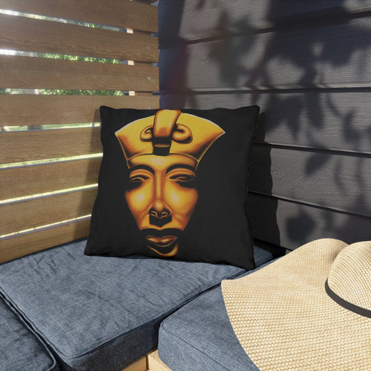 Pharaoh's Wisdom & Royal Kemet Dual-Sided Art Pillow | Ancient Egypt Home Decor