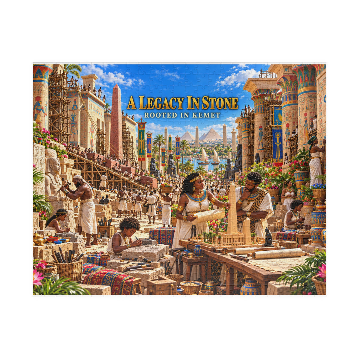 A Legacy in Stone – Rooted in Kemet | African Heritage Jigsaw Puzzle