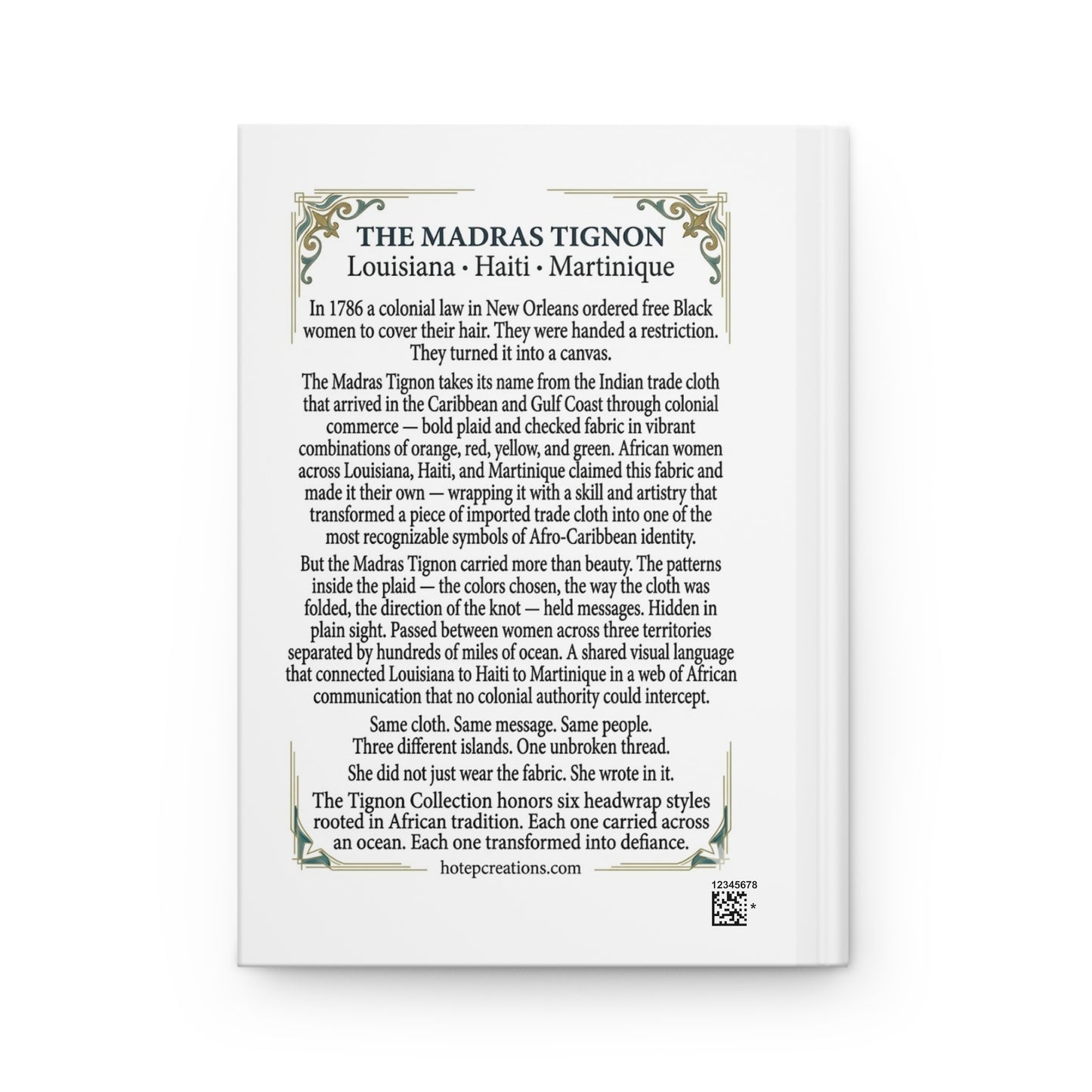 The Tignon Collection — The Madras Tignon (Louisiana · Haiti · Martinique) Journal