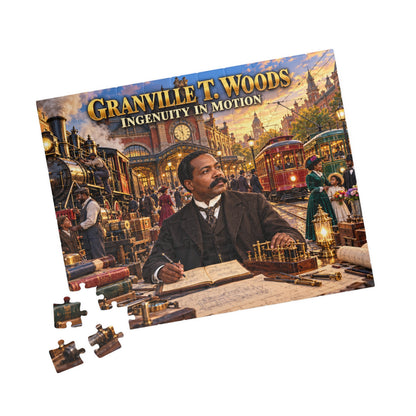 Granville T. Woods Jigsaw Puzzle | Ingenuity in Motion | Black Inventor Gift