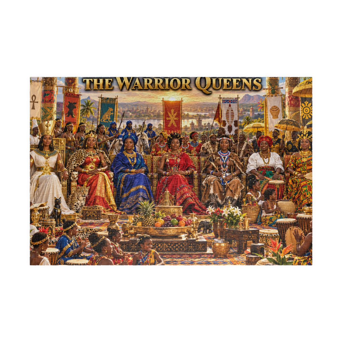 The Warrior Queens 500-Piece Jigsaw Puzzle | Seven Queens | Black History Gift