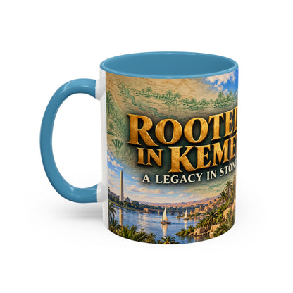 Rooted in Kemet Coffee Mug | A Legacy in Stone | Dollar Bill Symbolism