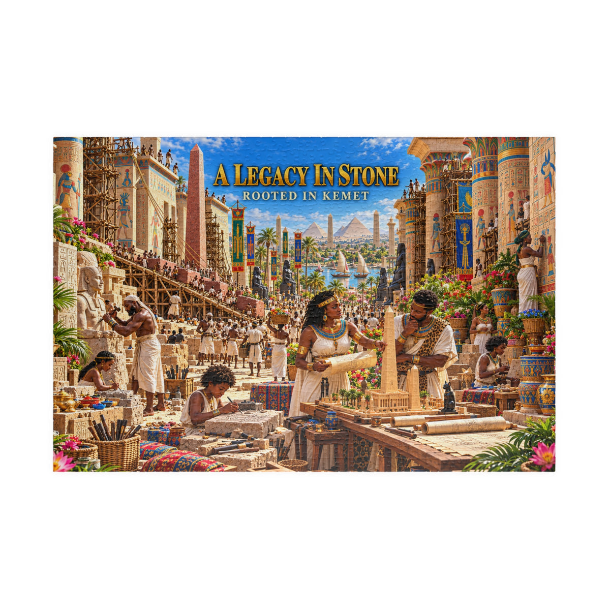 A Legacy in Stone — Rooted in Kemet Jigsaw Puzzle | The Dollar Bill Symbolism Collection | Hotep Creations