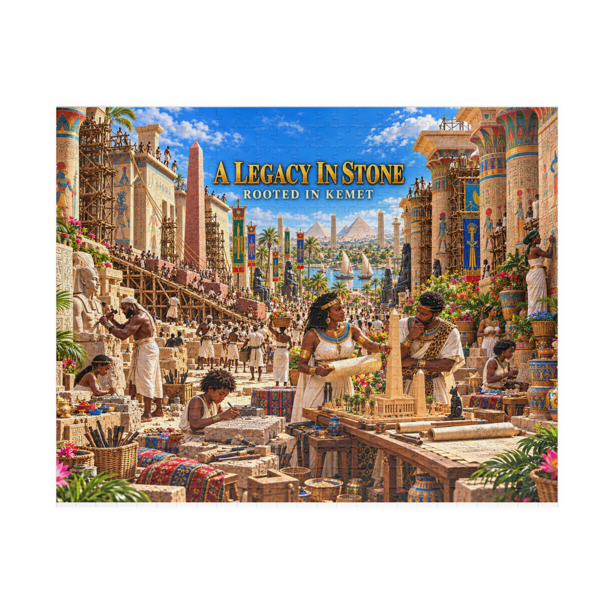 A Legacy in Stone — Rooted in Kemet Jigsaw Puzzle | The Dollar Bill Symbolism Collection | Hotep Creations