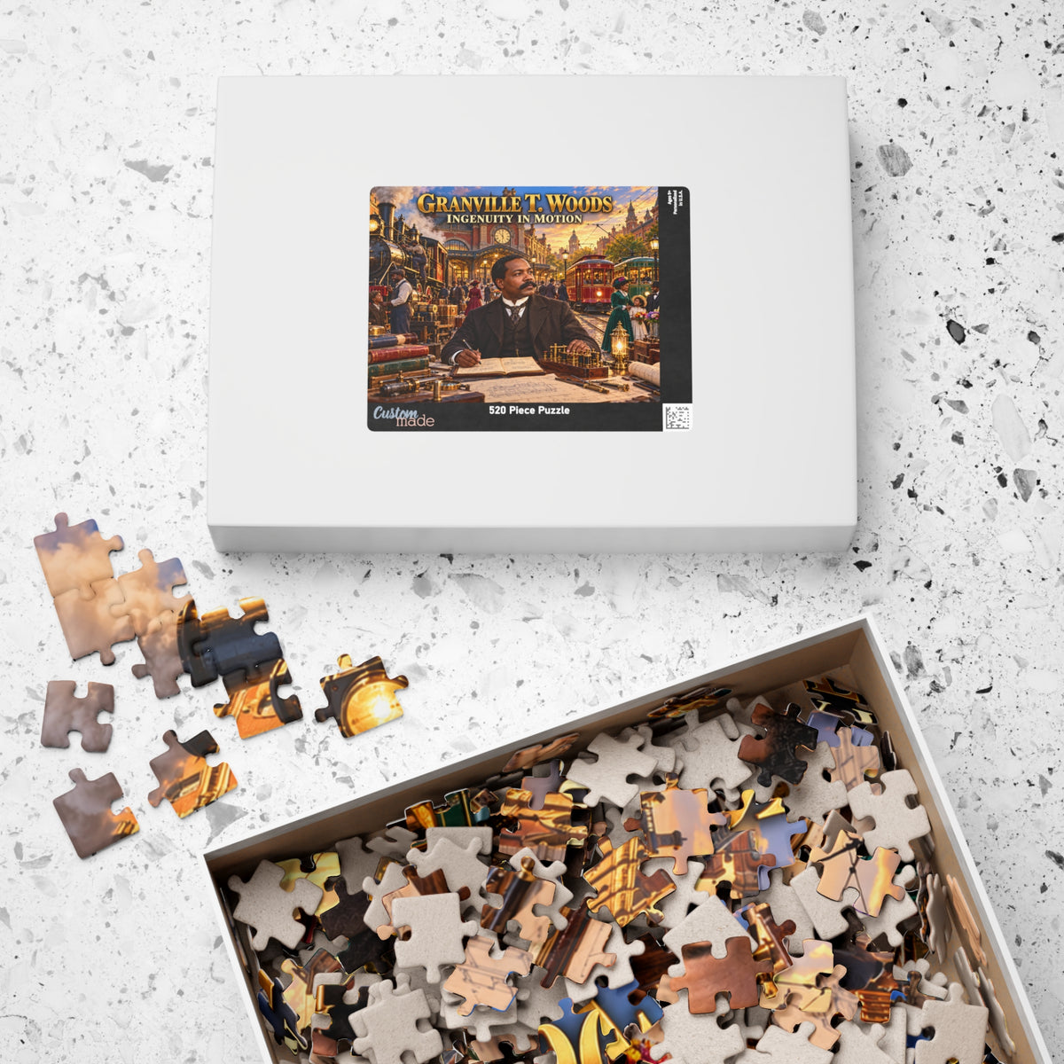 Granville T. Woods Jigsaw Puzzle | Ingenuity in Motion | Black Inventor Gift