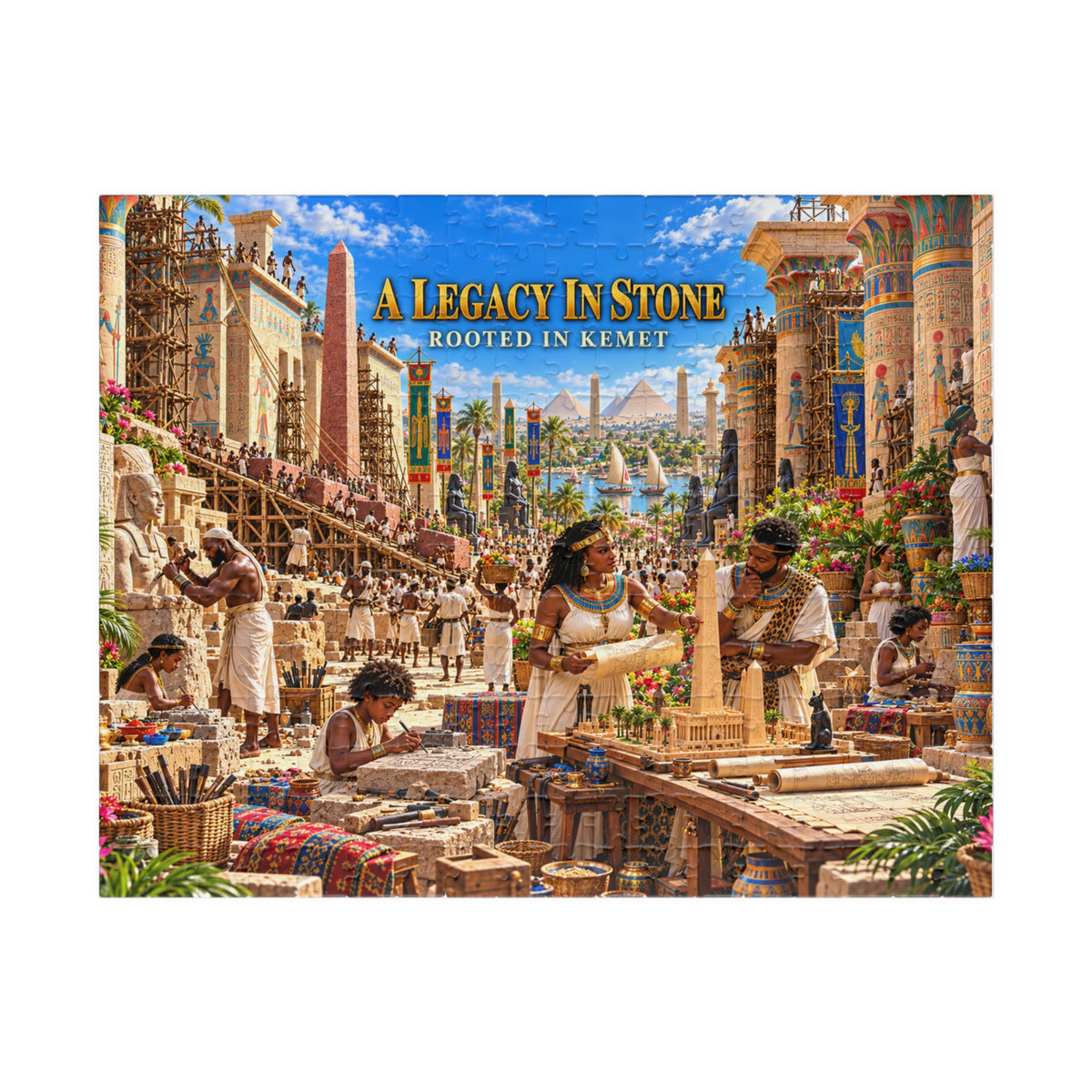 A Legacy in Stone — Rooted in Kemet Jigsaw Puzzle | The Dollar Bill Symbolism Collection | Hotep Creations
