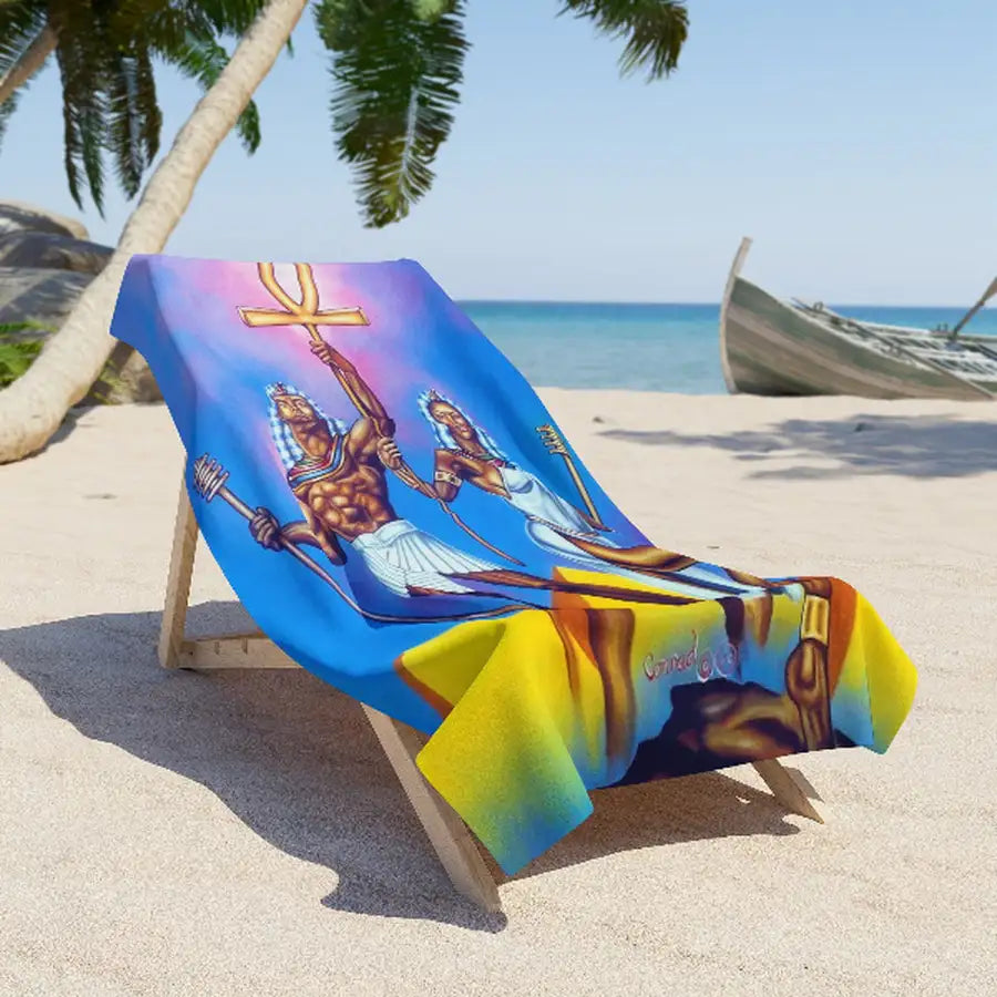 Love & Unity – The Ankh of Eternal Life Beach Towel
