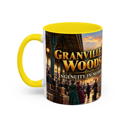 Granville T. Woods Coffee Mug | Ingenuity in Motion | Black Inventor Gift