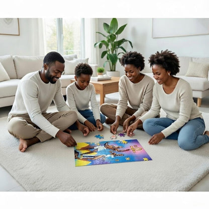 "Royal Heritage: Ancient Egyptian Power Couple Jigsaw Puzzle"