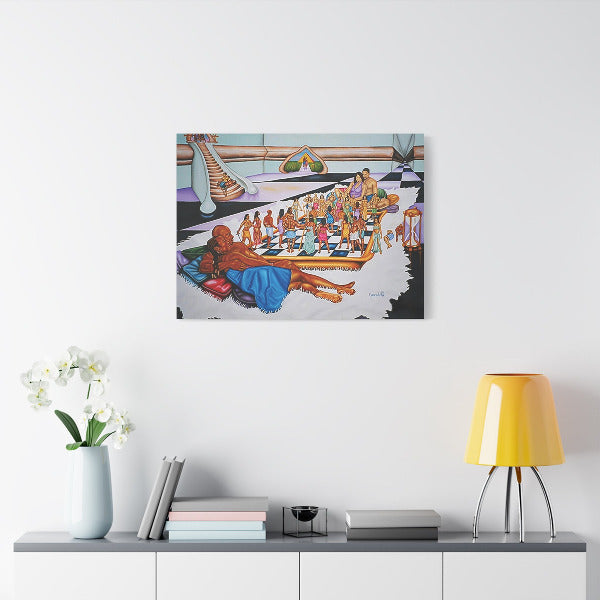 The Hue Man Chess Game: - Written and Audio Explanations Of This Amazing Painting Are Available - A Conversation Starter
