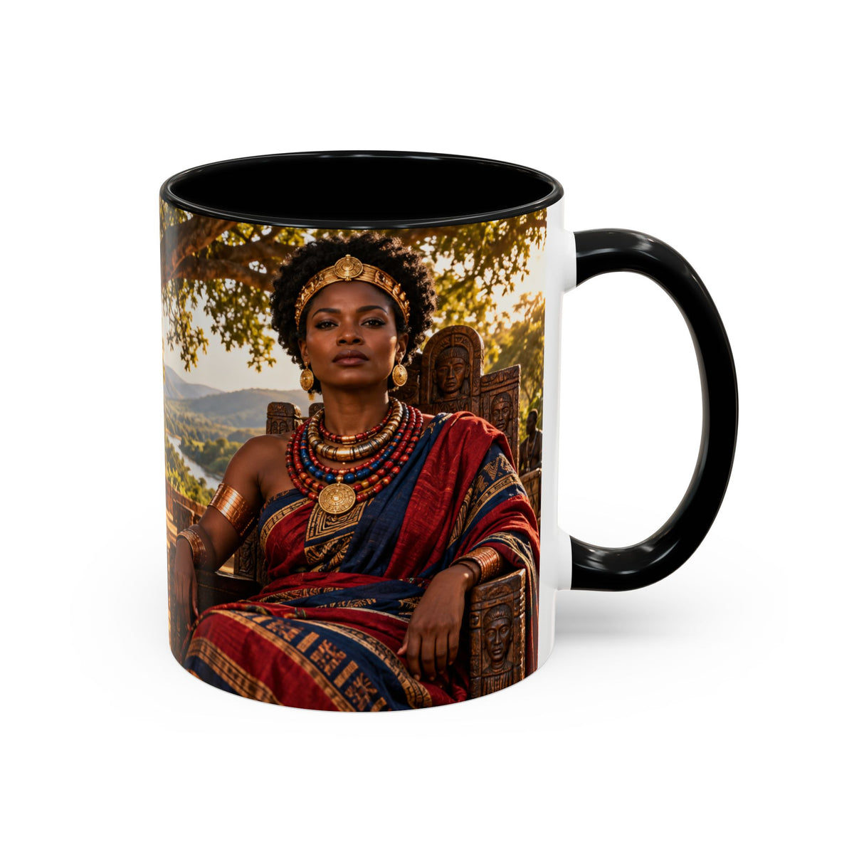 Queen Nzinga Coffee Mug | African Queen Art | Warrior Queens Collection