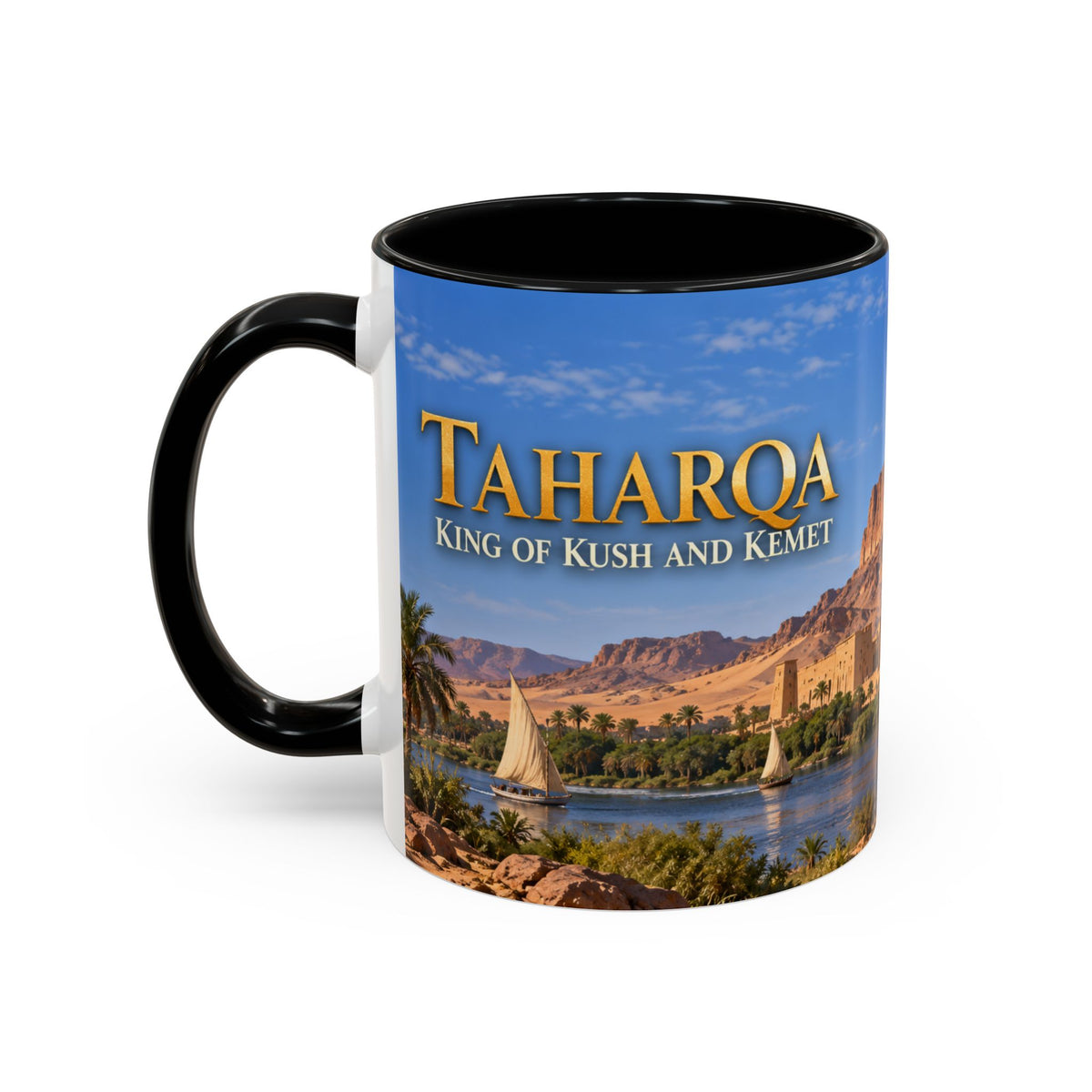 Taharqa Coffee Mug | King of Kush and Kemet | African History Mug