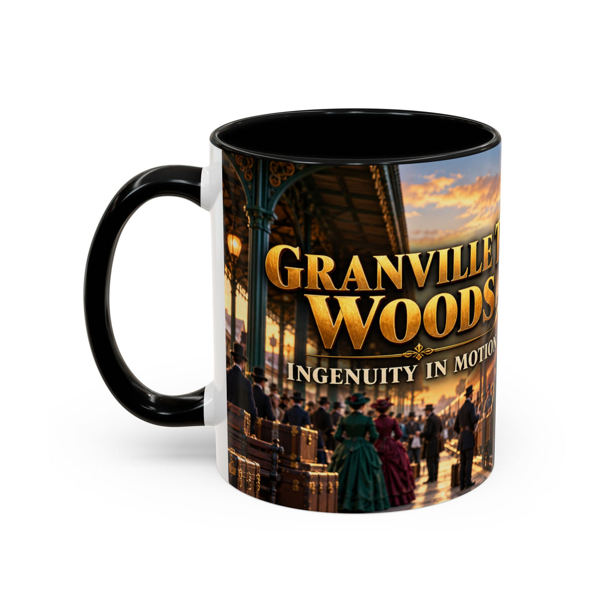 Granville T. Woods Coffee Mug | Ingenuity in Motion | Black Inventor Gift
