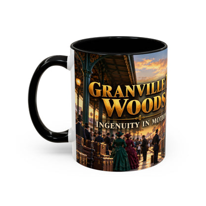 Granville T. Woods Coffee Mug | Ingenuity in Motion | Black Inventor Gift