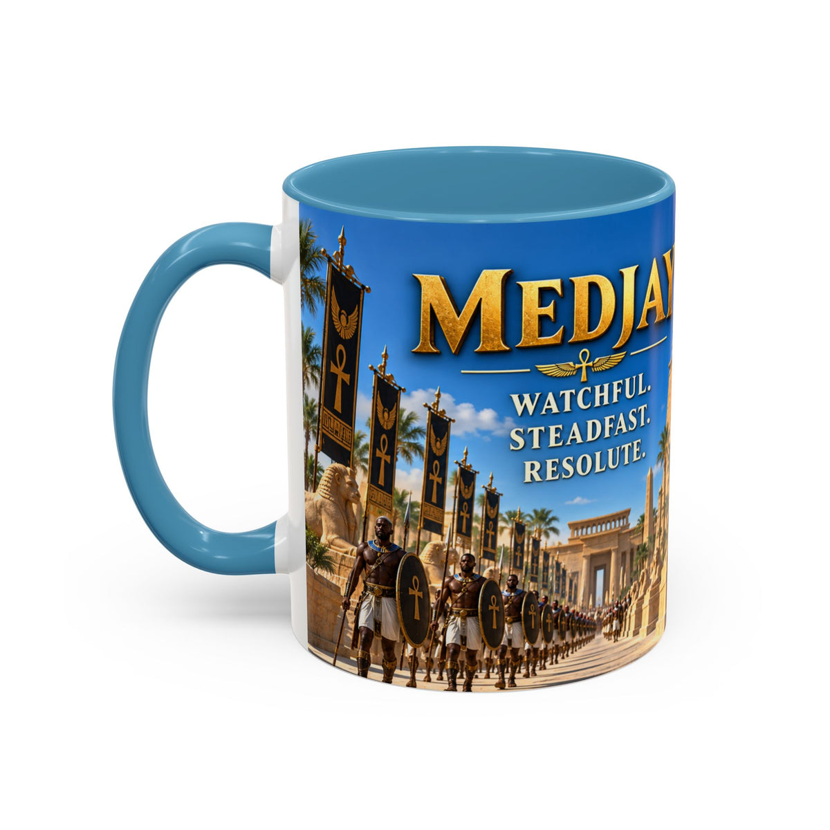 Medjay Warrior Coffee Mug | Watchful, Steadfast, Resolute | 11oz & 15oz