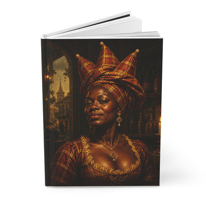 Hardcover Journal — Tête en l'Air Caribbean Headwrap Portrait Notebook