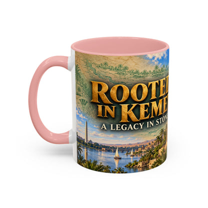 Rooted in Kemet Coffee Mug | A Legacy in Stone | Dollar Bill Symbolism