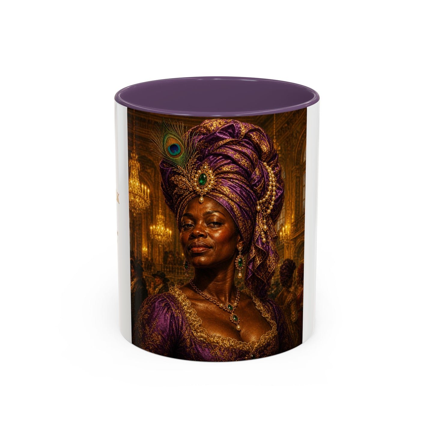 Regal Lady Portrait Coffee Mug – Elegant African Queen Art Accent Mug (11/15oz)