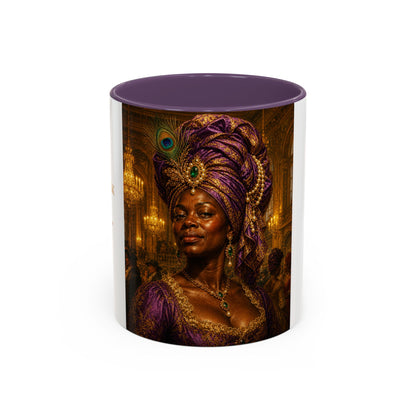 Regal Lady Portrait Coffee Mug – Elegant African Queen Art Accent Mug (11/15oz)
