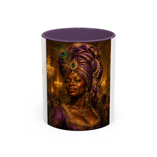 Regal Lady Portrait Coffee Mug – Elegant African Queen Art Accent Mug (11/15oz)