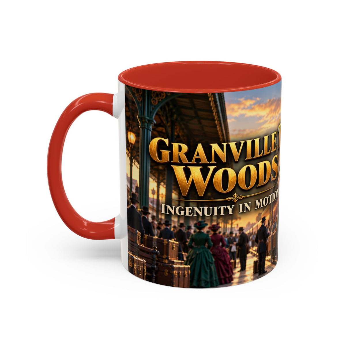 Granville T. Woods Coffee Mug | Ingenuity in Motion | Black Inventor Gift