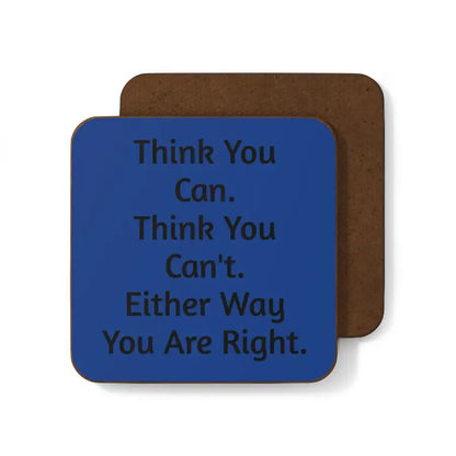 Motivational Hardboard Coaster - Positive Quote Kitchen Decor, Inspiration Gift, Coffee Table Accessory, Office Desk Decor