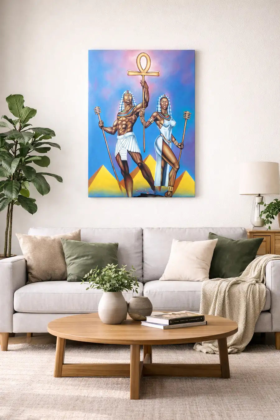 Love & Unity: Egyptian King & Queen Portrait - Kemet Art Print
