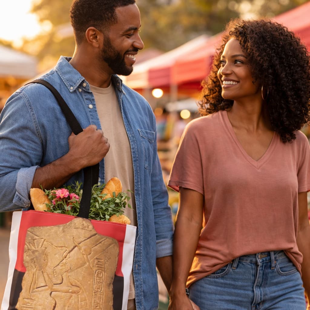 Queen Nefertiti Tote Bag