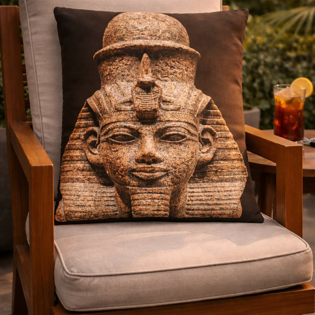 Amenhotep III & Queen Tiye – Golden Age of Africa Double-Sided Art Pillow