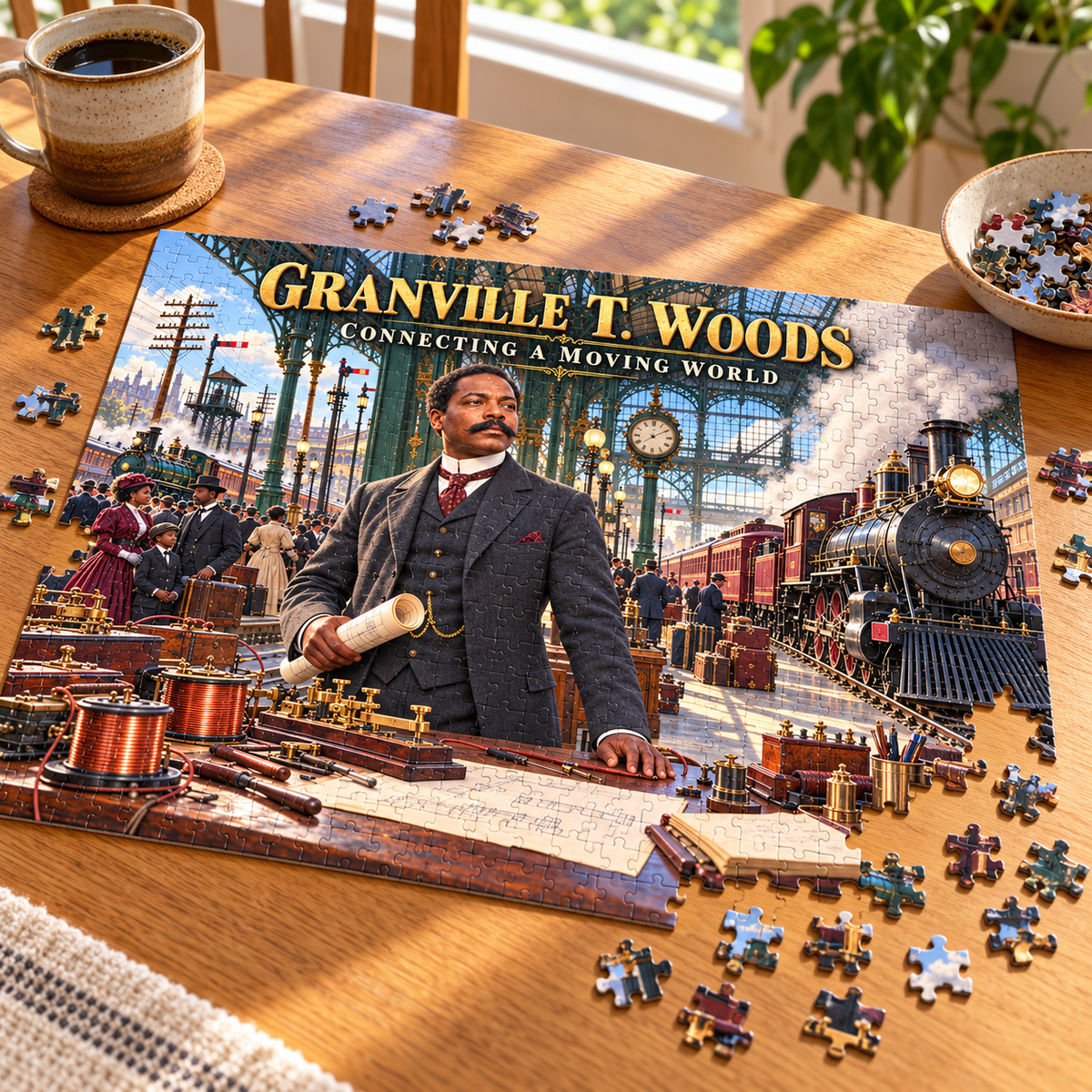 Granville T. Woods Jigsaw Puzzle — Connecting a Moving World