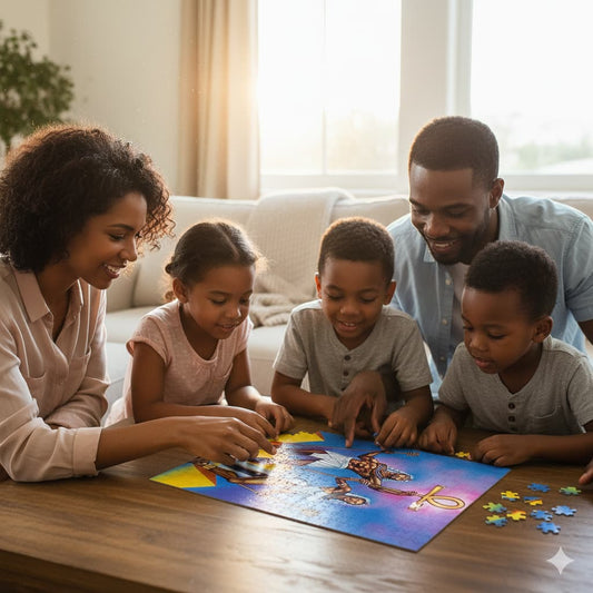 "Royal Heritage: Ancient Egyptian Power Couple Jigsaw Puzzle"