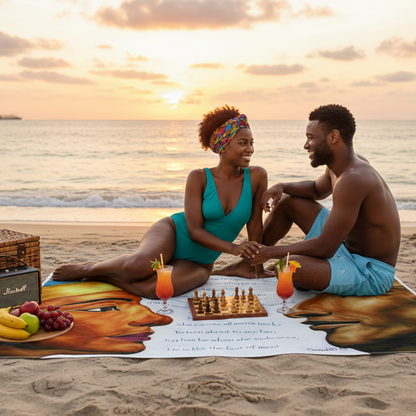 Eternal Love – Akhenaten & Nefertiti Beach Towel