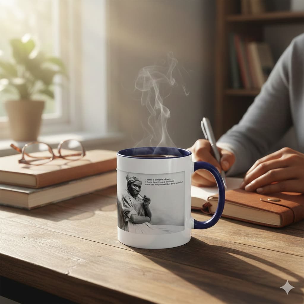 Harriet Tubman Mug | "I Freed A Thousand Slaves" Quote | Black History & African Coffee Legacy