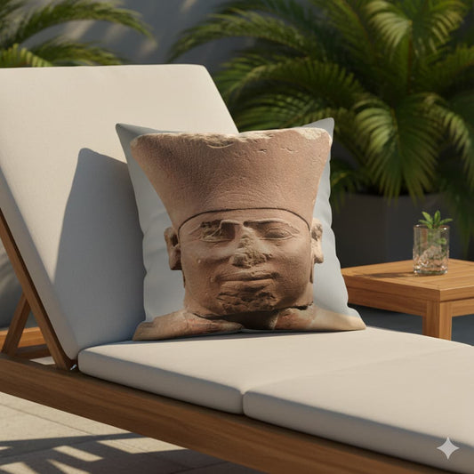 Pharaoh Mentuhotep II & Sahure Double-Sided Outdoor Pillow - Ancient African Empire Builders Black History Decor