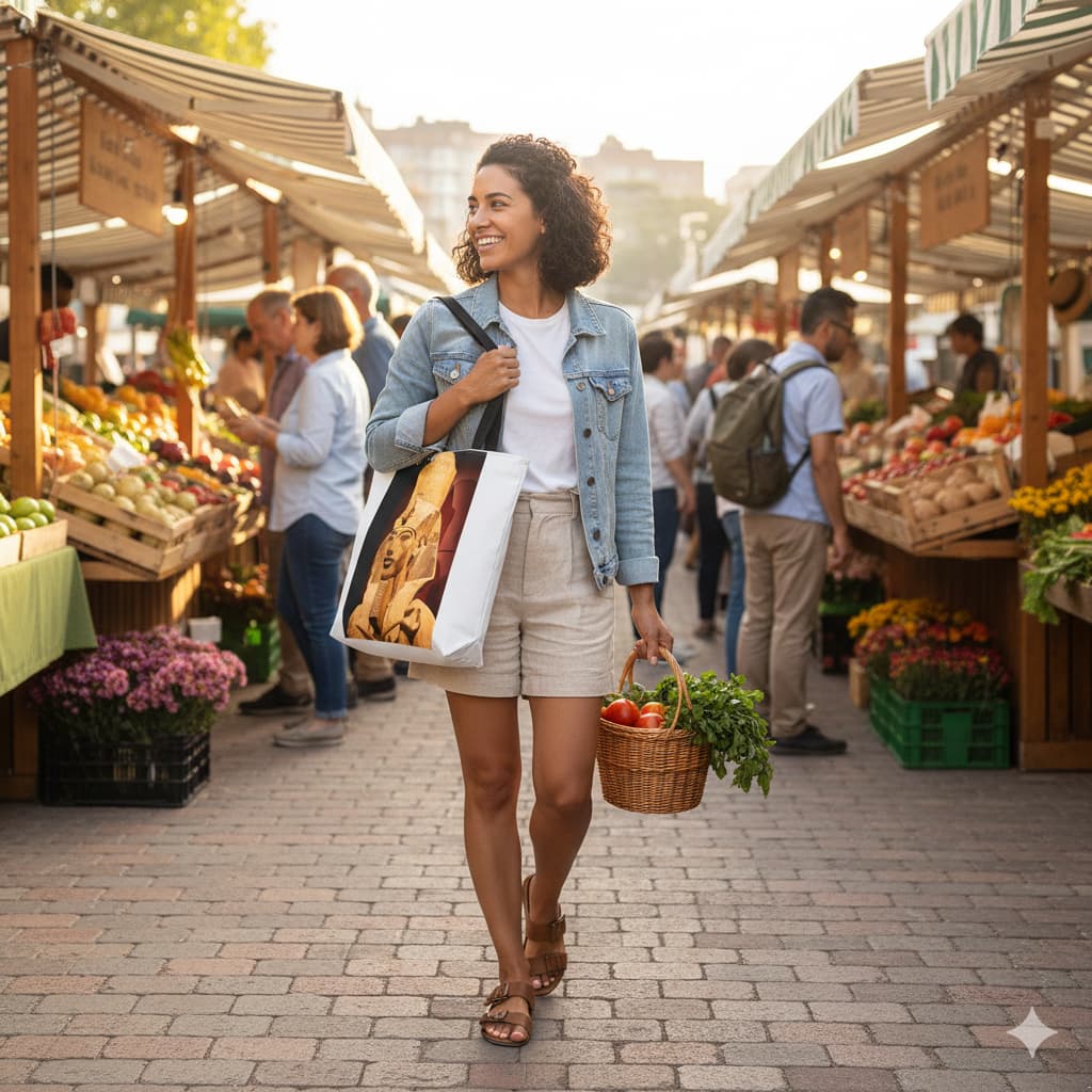 Pharaoh Akhenaten Tote Bag