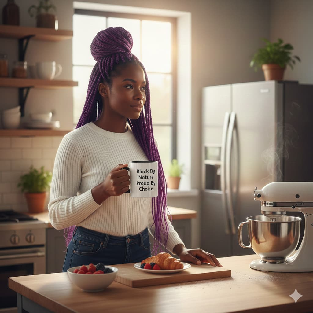 Empowering "Black By Nature Proud By Choice" Mug | Ceramic Coffee Cup