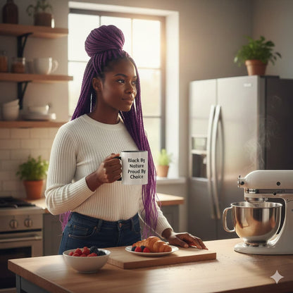 Empowering "Black By Nature Proud By Choice" Mug | Ceramic Coffee Cup