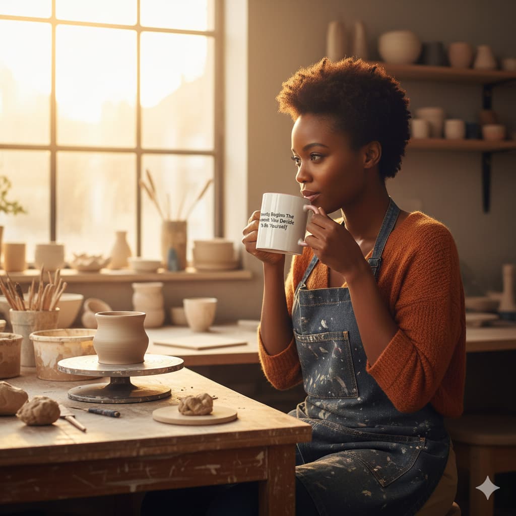 Beauty Begins the Moment You Decide to Be Yourself – Inspirational Coffee Mug