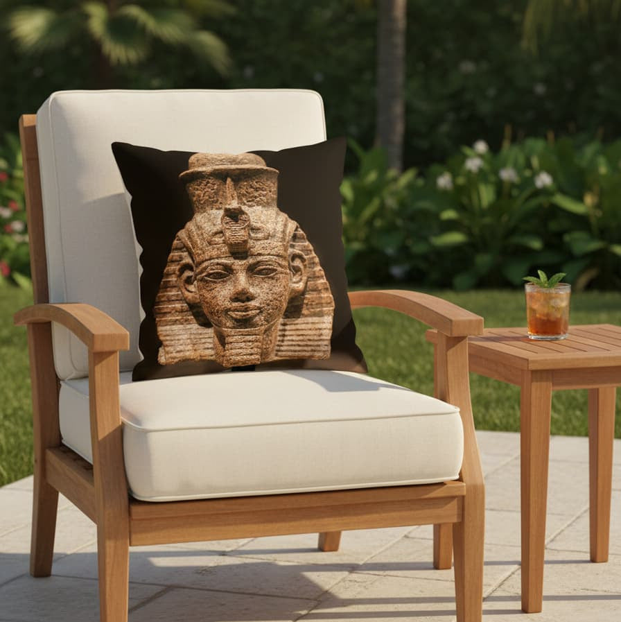 Amenhotep III & Queen Tiye – Golden Age of Africa Double-Sided Art Pillow