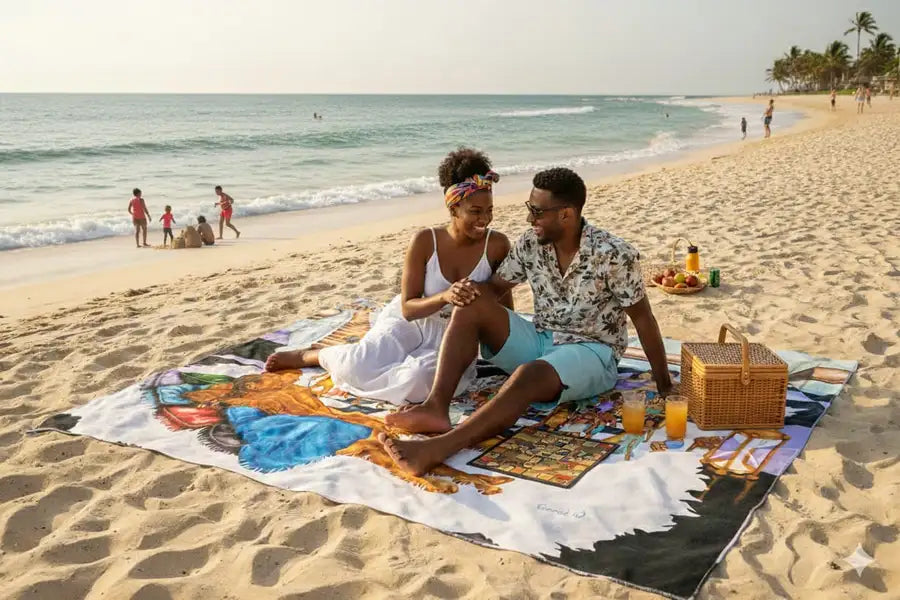 Unity & Consciousness Art Beach Towel | Hotep Creations