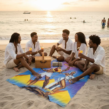 Love & Unity – The Ankh of Eternal Life Beach Towel