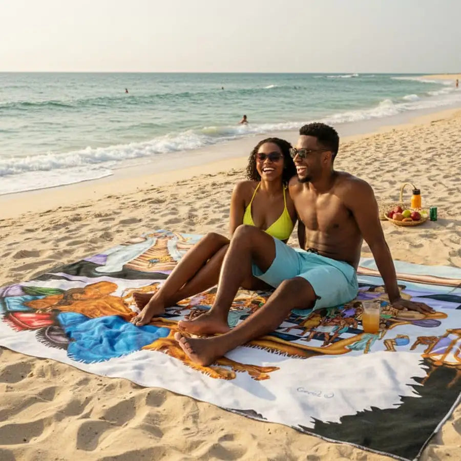 Unity & Consciousness Art Beach Towel | Hotep Creations