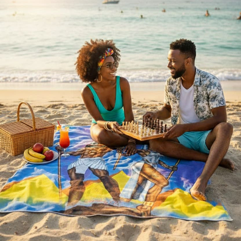 Love & Unity – The Ankh of Eternal Life Beach Towel